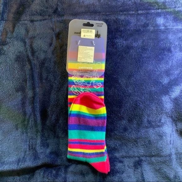 Disney Parks Mickey and Minnie Stripes Socks - Picture 2 of 3